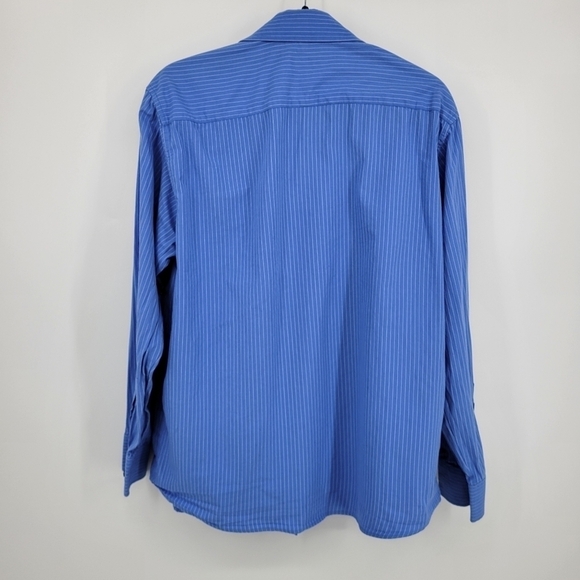 Men's Blue Plaid Eighty Eight Button Front Shirt,Size M - Picture 5 of 11